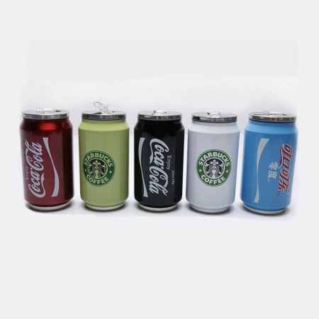 350ml/500ml Can Stainless Steel Tumbler with Straw