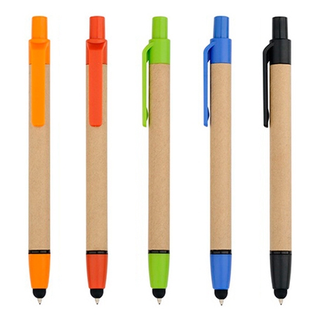 Eco Recycled Paper Ball Pen with Stylus