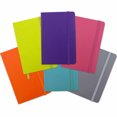 A5 PU Leather Hardcover Elastic Band Ruled Notebook